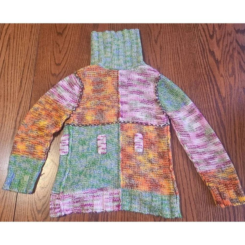 The Children's Place Girls' Multicolor Patchwork Style Knitted Cardigan